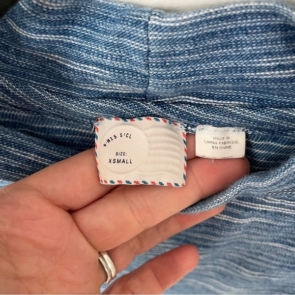 Anthropologie Postmark Heather Indigo Blue Crop Mockneck Tank Size XS. L2 - Picture 5 of 7